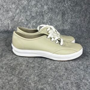 Keds Womens Beige Tan Leather‎ Lace Up Shoes Size 6